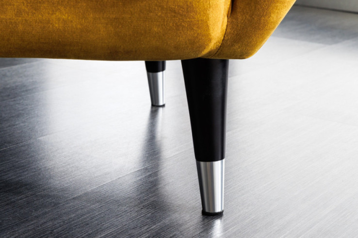  SAMMET SENAPSGUL / SVART & SILVER