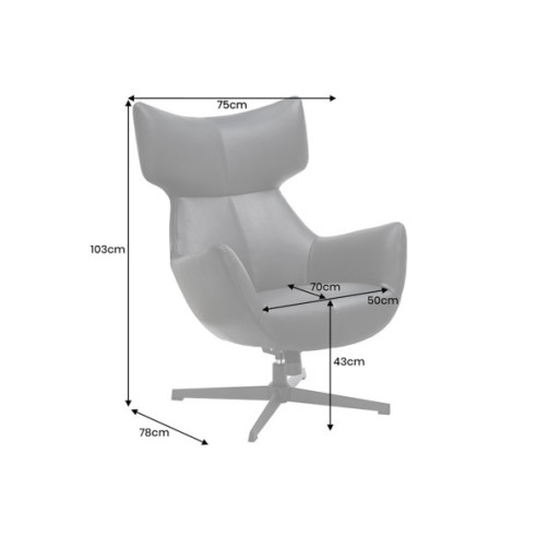  KONSTLÄDER SVART / SVART METALL