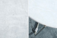 Coffee table Noble white marble silver