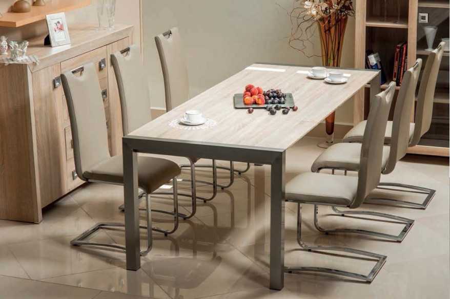 Nesting - modern matstol i vit PU