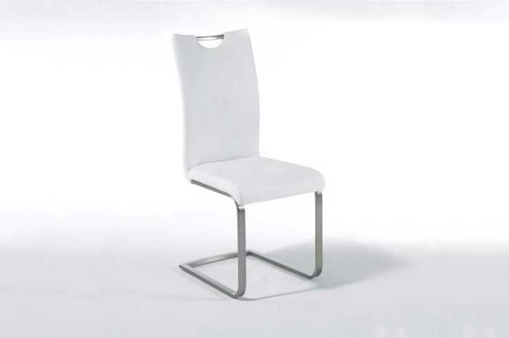 Nesting - modern matstol i vit PU