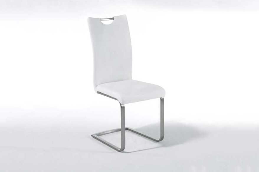 Nesting - modern matstol i vit PU