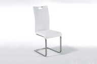 Nesting - modern matstol i vit PU