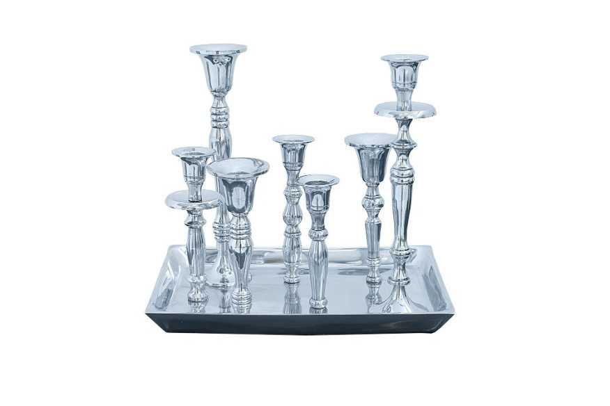 SIEBEN - SJUARMAD LJUSSTAKE SILVER
