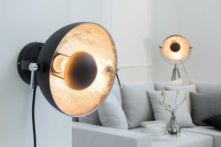 Wall light Studio black silver