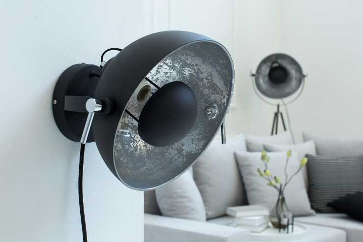 Wall light Studio black silver