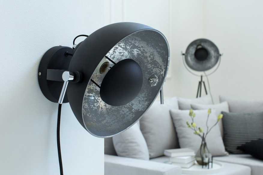 Wall light Studio black silver