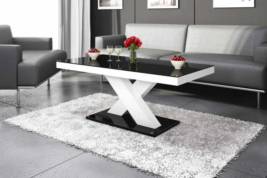 VICCO X - 120CM SOFFBORD SVART/VIT/GRÅ/BRUN