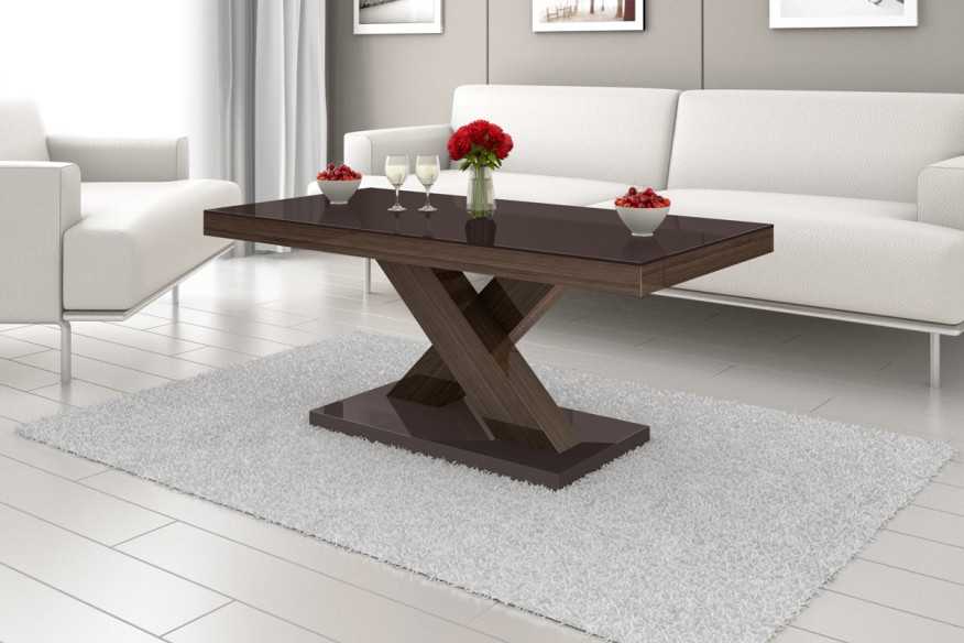 VICCO X - 120CM SOFFBORD SVART/VIT/GRÅ/BRUN
