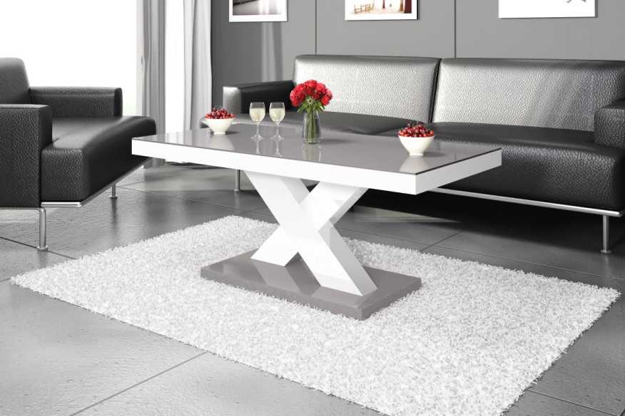 VICCO X - 120CM SOFFBORD SVART/VIT/GRÅ/BRUN