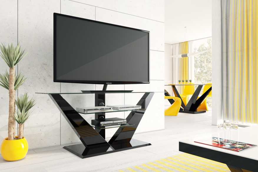 Table RTV LUNA black gloss