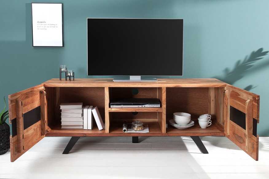 FINDY - 160CM TV-BÄNK I AKACIATRÄ
