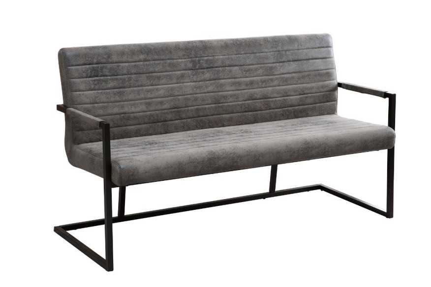 BRICK LANE - 160CM VINTAGEGRÅ SITTBÄNK