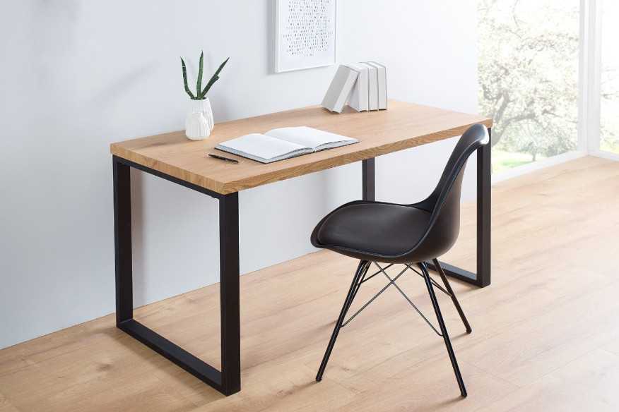 BENGAL -  120CM SKRIVBORD MATTSVART/EKFANÉR
