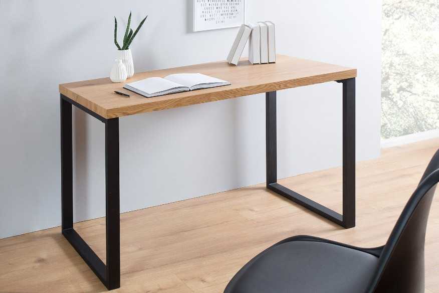 BENGAL -  120CM SKRIVBORD MATTSVART/EKFANÉR