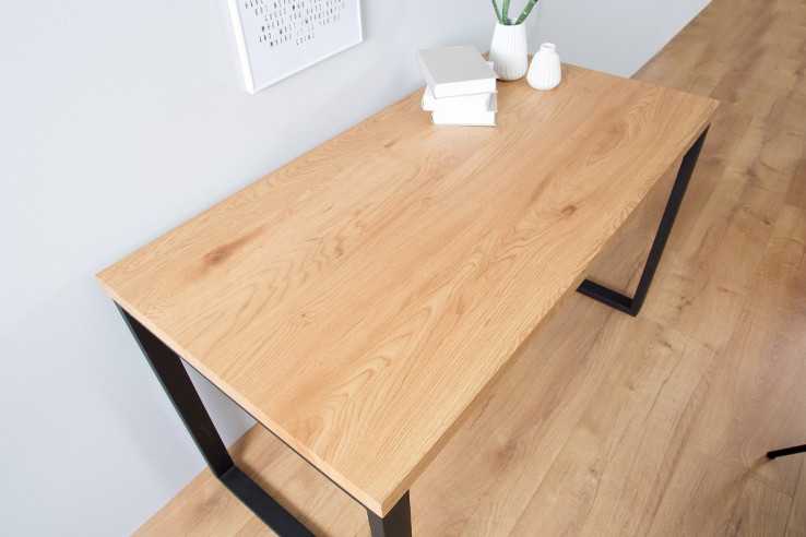 BENGAL -  120CM SKRIVBORD MATTSVART/EKFANÉR