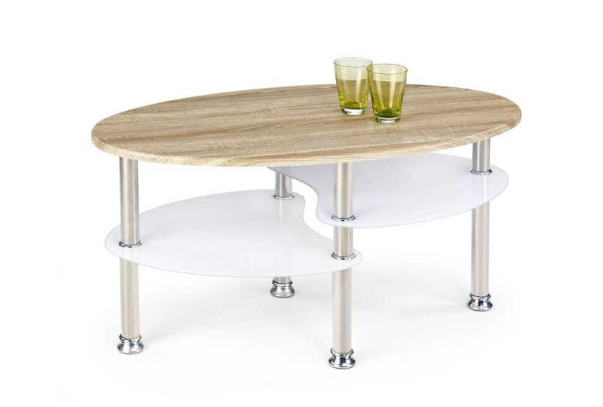 ISANA - 90CM SOFFBORD I SONOMA-EK/GLAS