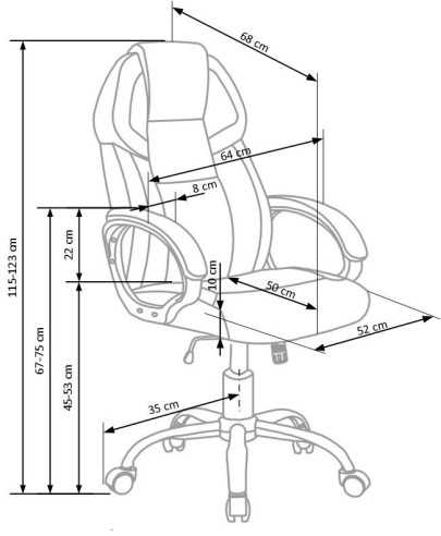 LEONIDA - ERGONOMISK KONTORSSTOL/GAMINGSTOL