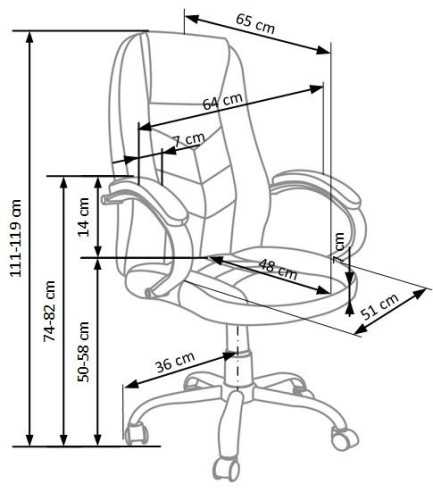 CODY office armchair brown