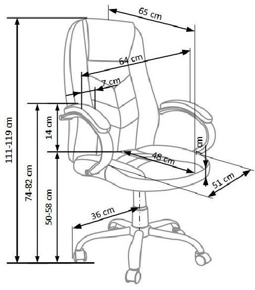 CODY office armchair brown