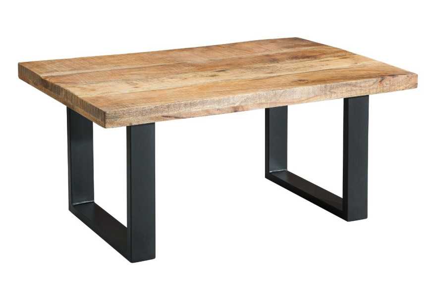 LYSINDA - 100CM SOFFBORD SVART/MANGOTRÄD