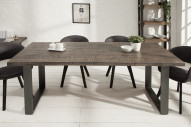 LYSINDA - 160CM MATBORD GRÅ/MANGOTRÄD
