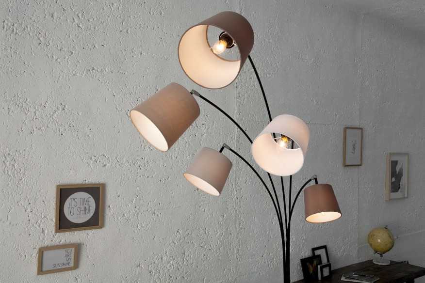 NIVÅ - VIT/LJUSGRÅ/MÖRKGRÅ GOLVLAMPA