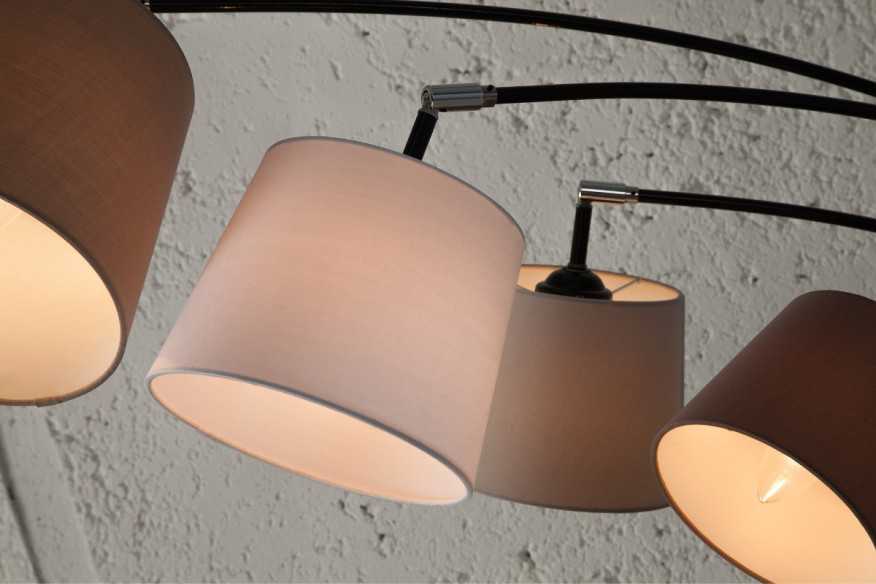 NIVÅ - VIT/LJUSGRÅ/MÖRKGRÅ GOLVLAMPA