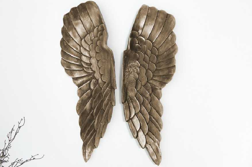 ANGEL - 65CM VÄGGDEKORATION KOPPAR/SILVER