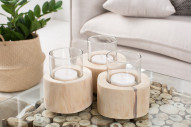 ALLE - 3 SET LJUSLYKTOR I TEAK