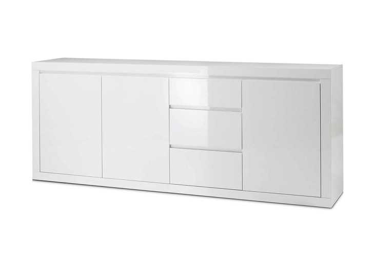SALLY - 203CM SIDOBORD/SKÄNK VIT HÖGGLANS