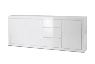 SALLY - 203CM SIDOBORD/SKÄNK VIT HÖGGLANS