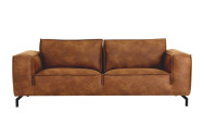 HELIA - ELEGANT BRUN/ORANGE SOFFA I LÄDER