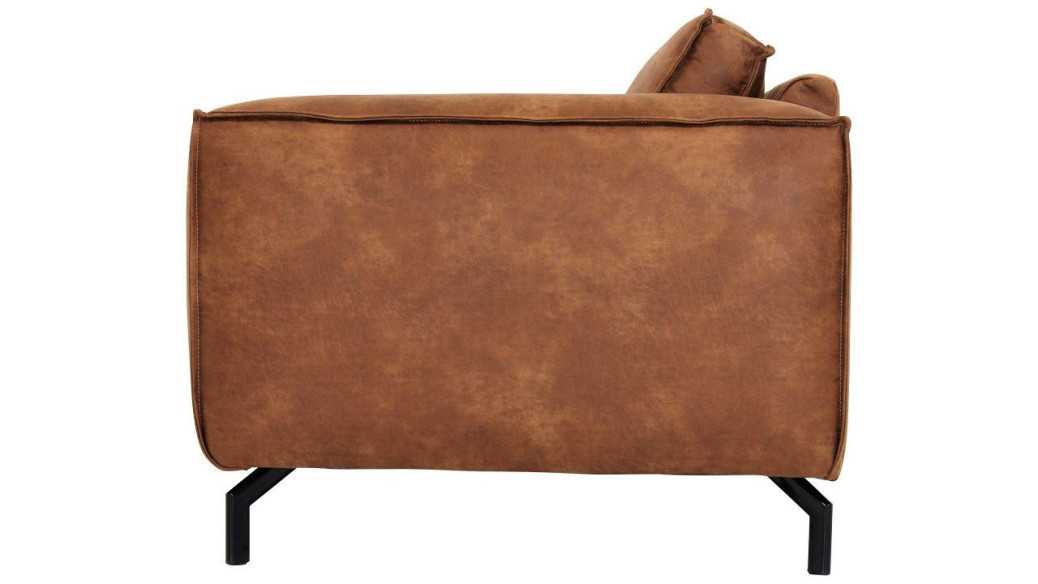 HELIA - ELEGANT BRUN/ORANGE SOFFA I LÄDER