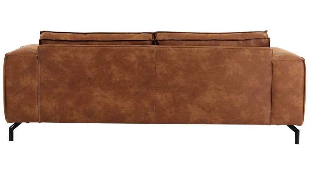 HELIA - ELEGANT BRUN/ORANGE SOFFA I LÄDER