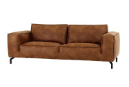 HELIA - ELEGANT BRUN/ORANGE SOFFA I LÄDER