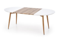 ANGELO - 120-200CM MATBORD I VIT/HONUNGSFÄRGAD EK