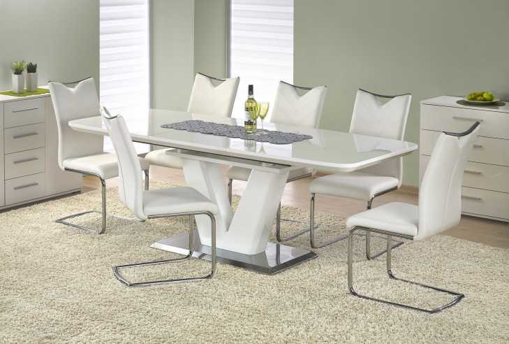 NATAL - 160-220CM VITLACKERAT MATBORD