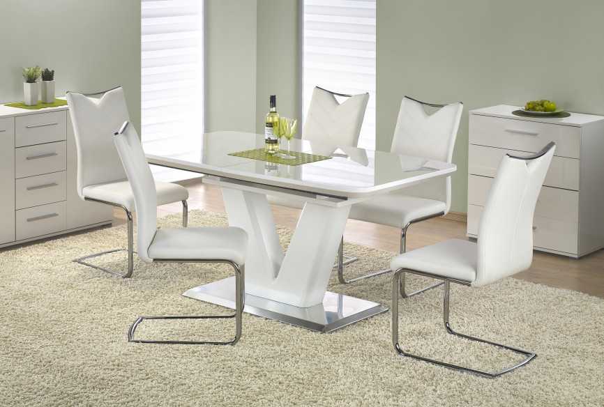 NATAL - 160-220CM VITLACKERAT MATBORD
