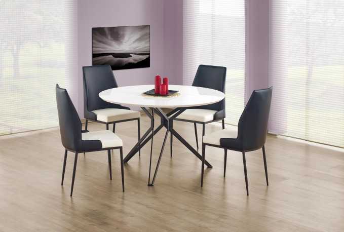 JOEN - Ø120CM SVART/VITLACKAT MATBORD