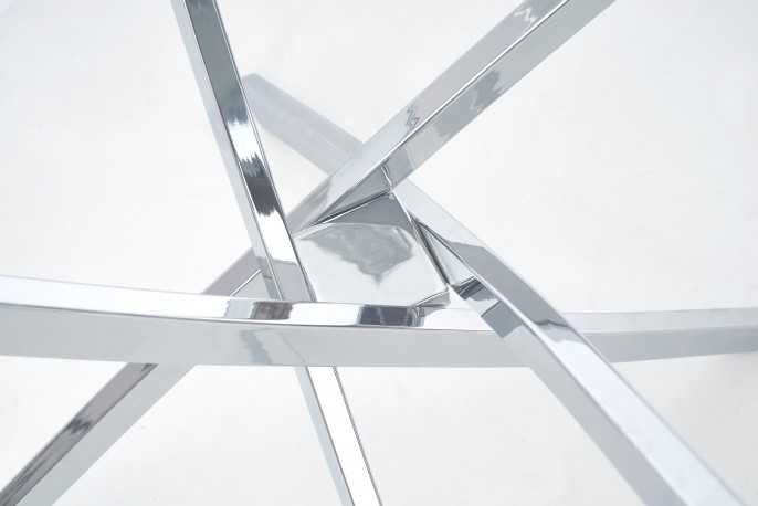 NEUTRE - Ø100CM MATBORD I GLAS/KROMAT STÅL