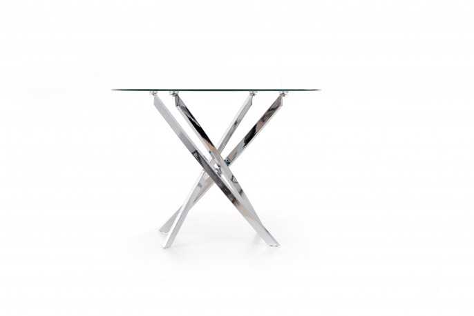 NEUTRE - Ø100CM MATBORD I GLAS/KROMAT STÅL