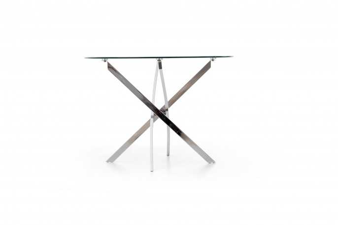 NEUTRE - Ø100CM MATBORD I GLAS/KROMAT STÅL
