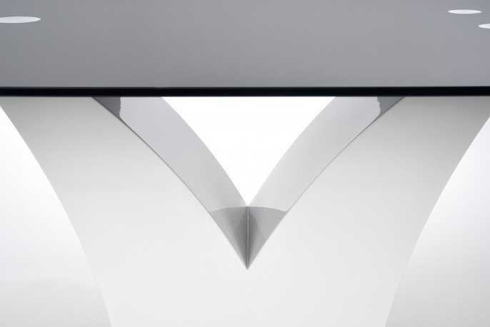 AVILDE - 160CM MATBORD I SVART GLAS