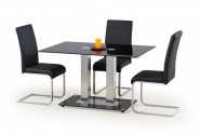 AMABEL - 130CM MATBORD I SVART GLAS
