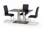 AMABEL - 130CM MATBORD I SVART GLAS