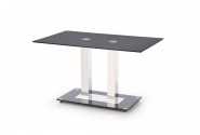 AMABEL - 130CM MATBORD I SVART GLAS