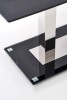 AMABEL - 130CM MATBORD I SVART GLAS