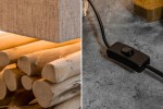 TARNA - HANDGJORD BORDSLAMPA I LINNE/DRIVVED