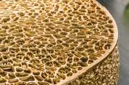 LEVA - 80CM HANDGJORT SOFFBORD I GULD